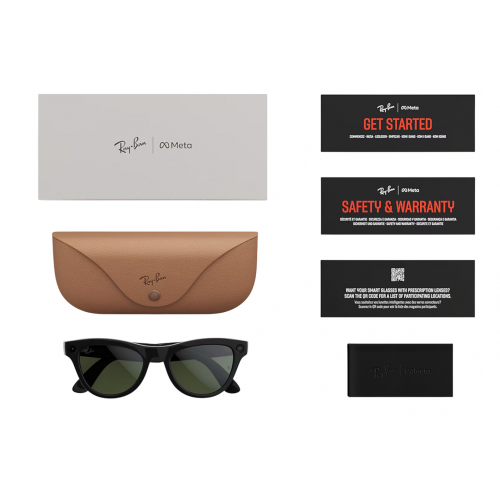 Умные очки Ray-Ban Meta* Skyler Gen 2 Shiny Black, Поляризационные линзы Polar Gradient Graphite (RW4014)